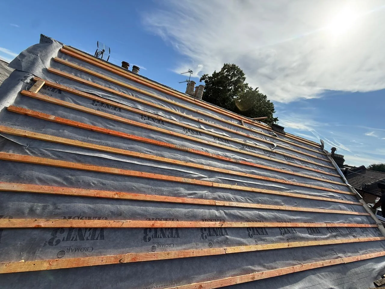 Documented RH Roofing slate roof renewal workmanship