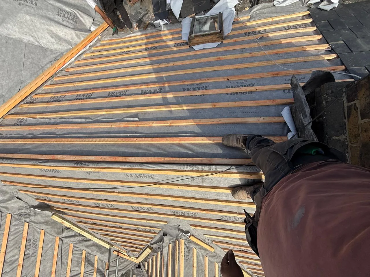 Documented RH Roofing slate roof renewal workmanship