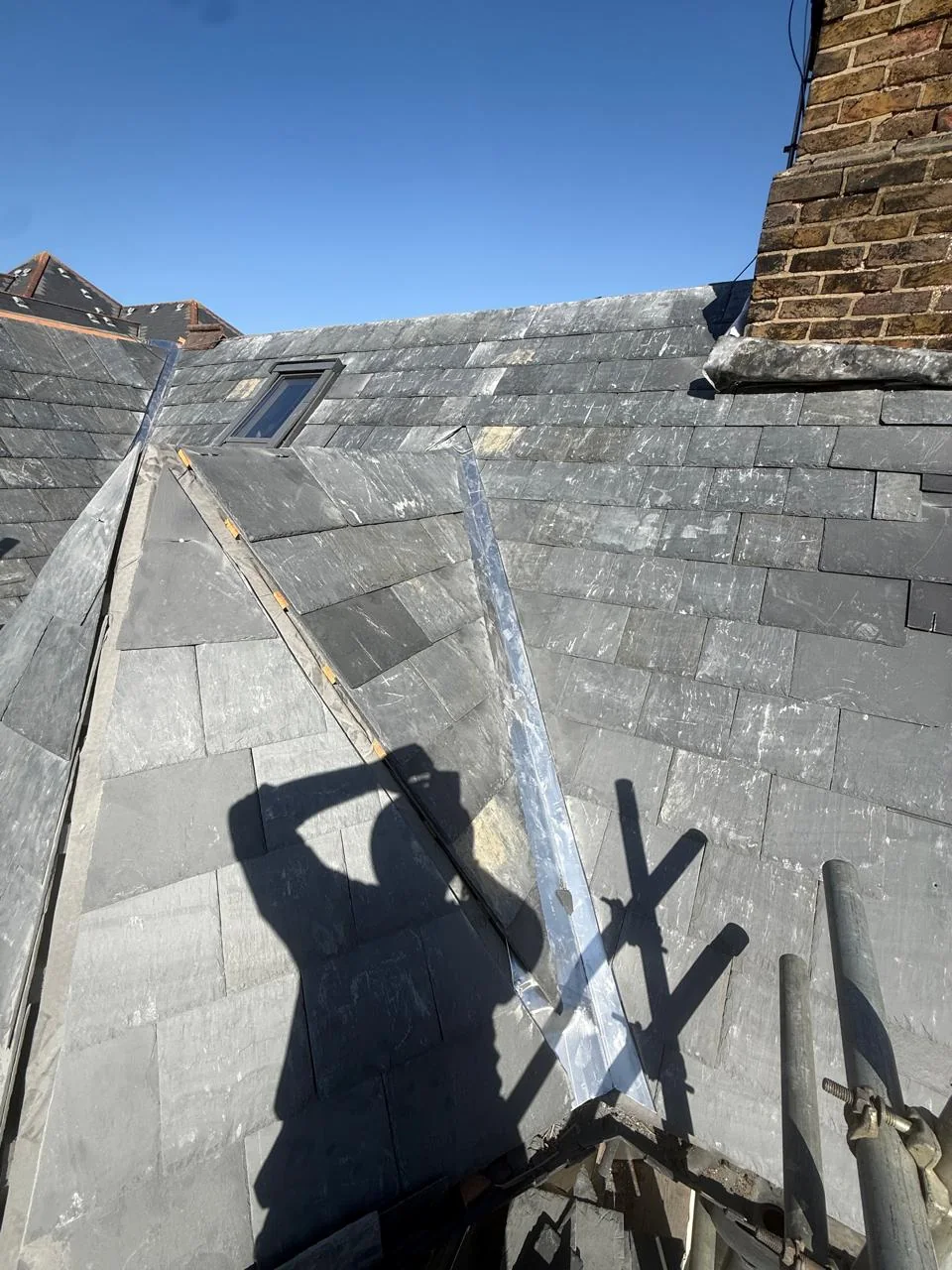 Documented RH Roofing slate roof renewal workmanship